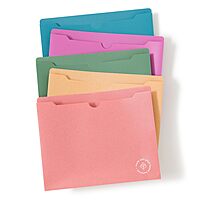 U Brands U-Eco Poly File Jacket, Set of 10, Letter Size, 1in Expansion, Assorted Brights