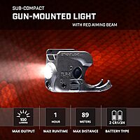 Streamlight 69279 TLR-6 100-Lumen Tactical Weapon Light with Integrated Red Aiming Laser Designed Exclusively and Solely for Select Non-Rail 1911, Black