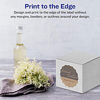 Avery Kraft Brown Round Scalloped Labels, Sure Feed Technology, 2.5" Diameter, 135 Kraft Brown Labels, Print-to-The-Edge, Laser/Inkjet Printable 135 Labels