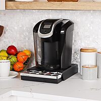 Mind Reader Single Serve Coffee Pod Drawer, 30 Pod Capacity, Countertop Organizer, 10.5"L x 12.75"W x 2.5"H, Black