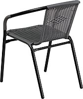 Flash Furniture Lila Rattan Stackable Indoor/Outdoor Dining Chairs