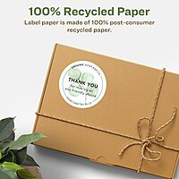 Avery EcoFriendly Matte White Recycled Round Labels, 2.75" Diameter, Print-to-The-Edge, Permanent Adhesive