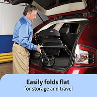 Medline Premium Empower Folding Mobility Rollator Walker with Memory Foam Seat, Black, 300 lb. Weight Capacity, 8” Wheels