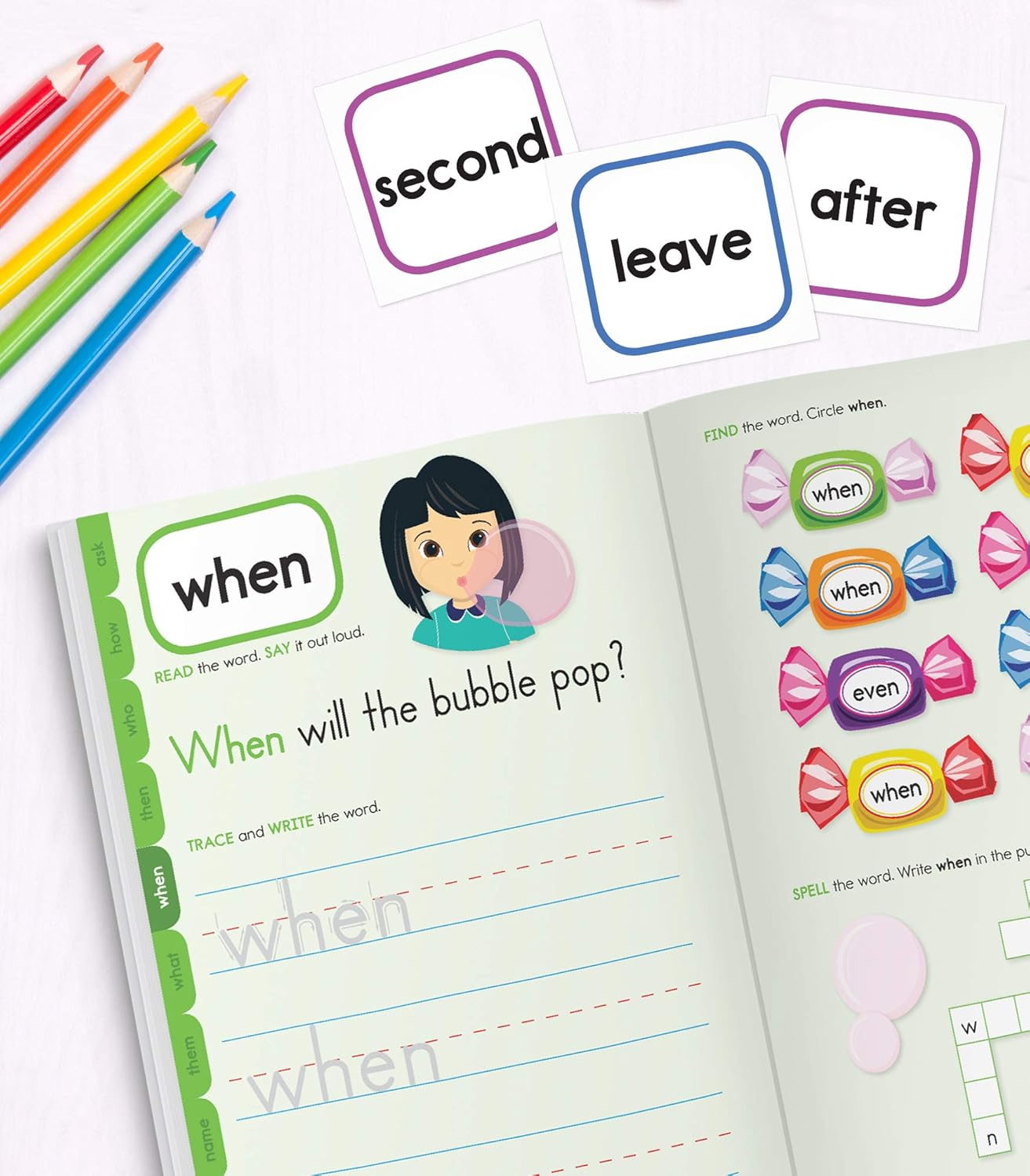 Words to Know Sight Words Workbook for First Grade—Reading Activities, Games, Flashcards, Handwriting, Sentences