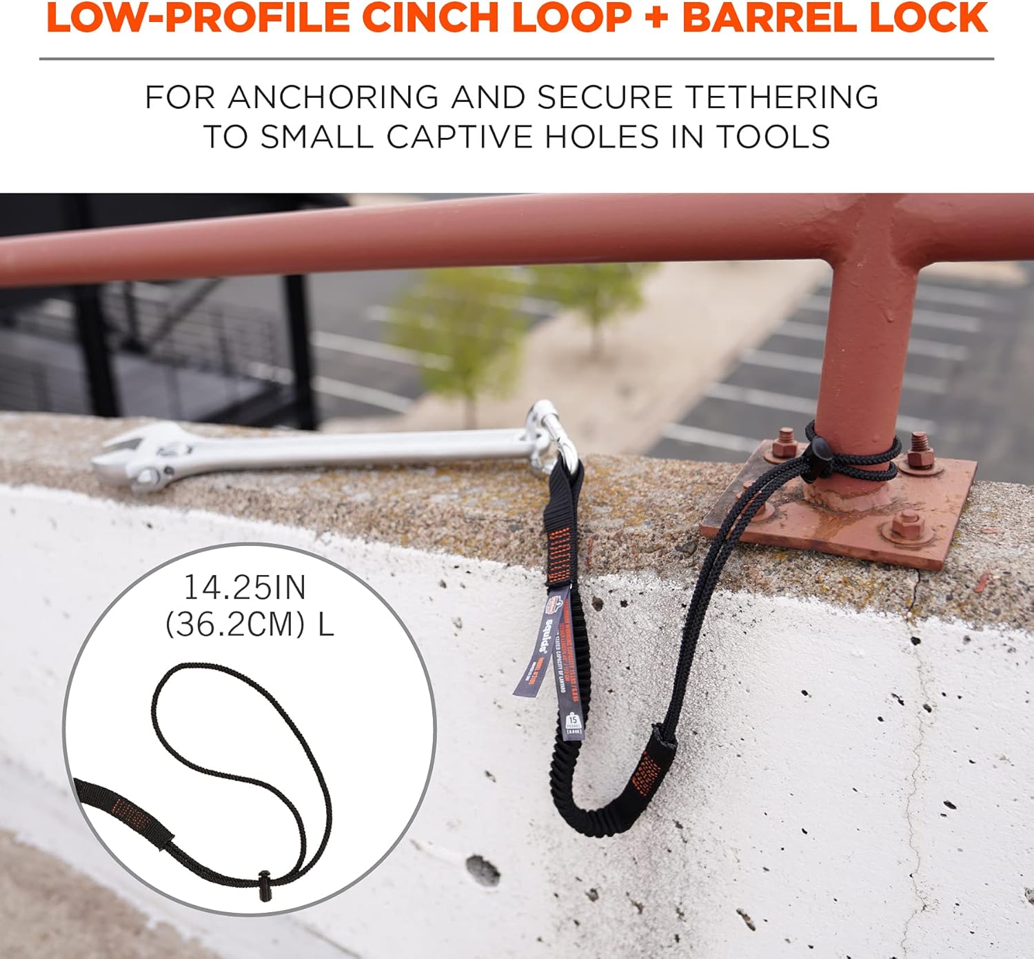Ergodyne Squids 3105 Tool Lanyard with Aluminum Screw Lock Carabiner