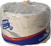 Dixie Pathways Soak Proof Shield Heavyweight Paper Plates, 10.13" Dia, Green/burgundy, 125/pack