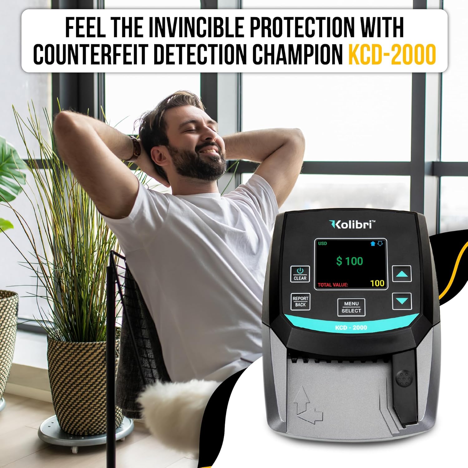 KOLIBRI All-Orientation Portable Counterfeit Bill Detector