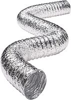 Deflecto 4in x 24in Rigid Aluminum Vent Pipe For Venting, Silver, LAM229