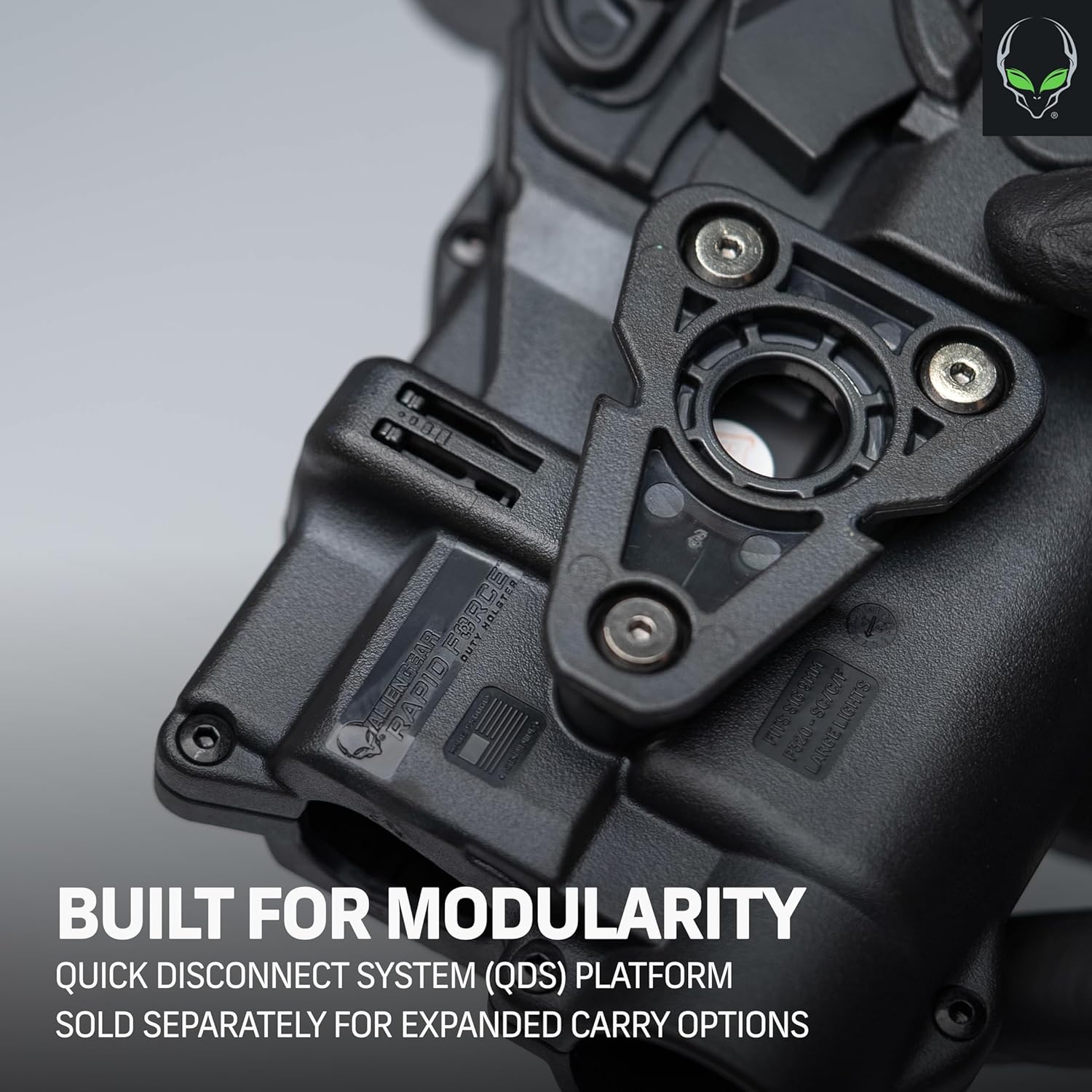 ALIEN GEAR Rapid Force Level III Duty Holster - Left Hand - No Light, Compact Light and Large Light Compatible