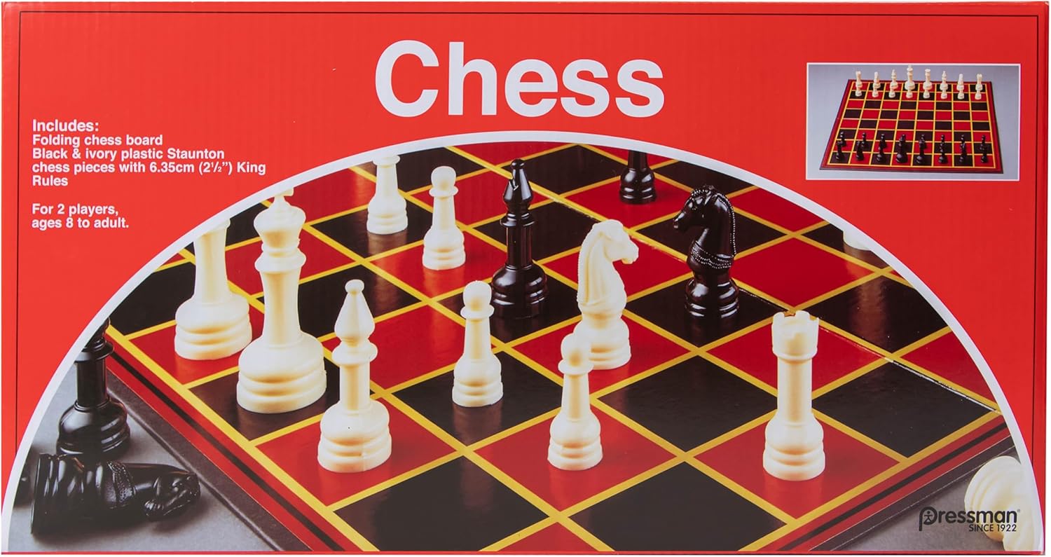 Pressman Chess - with Folding Board and Full Size Chess Pieces