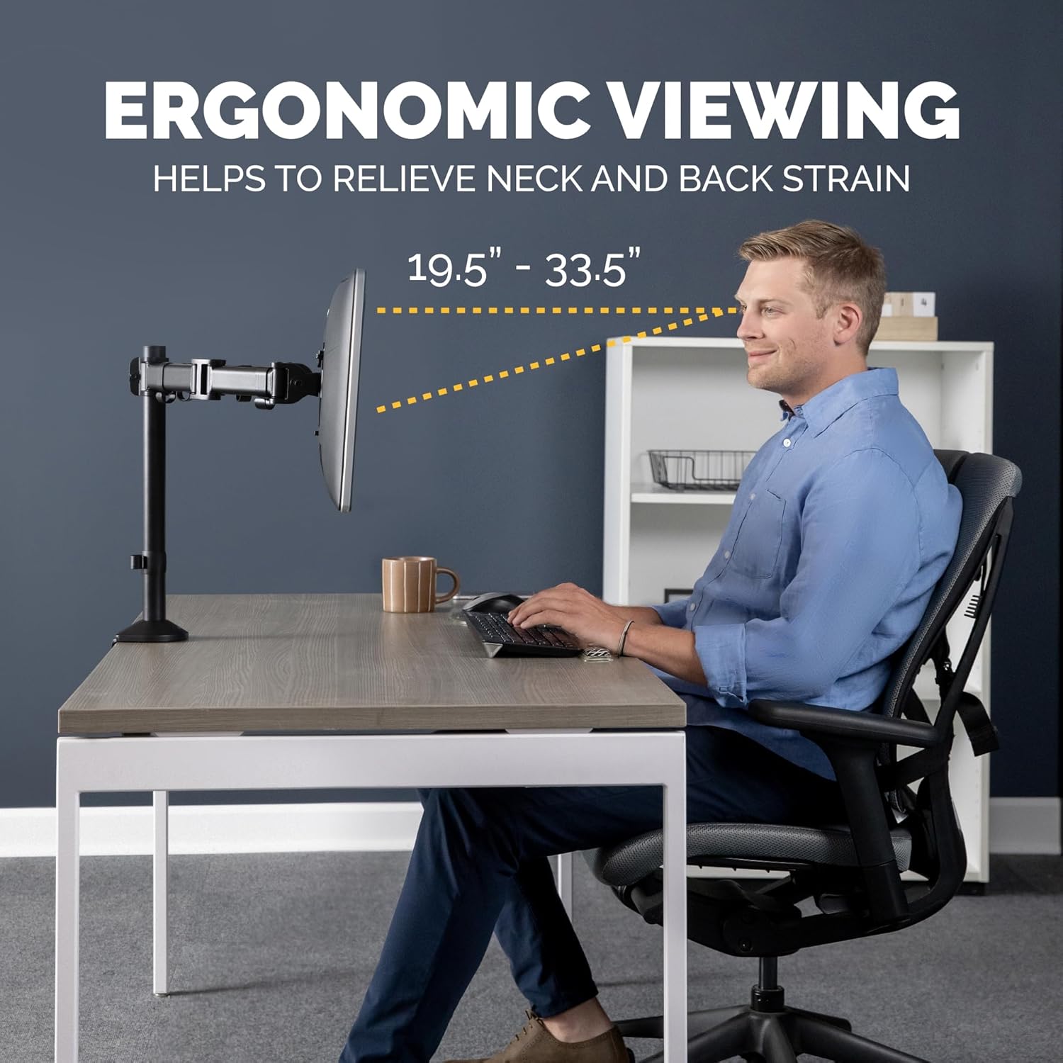 Fellowes Reflex Series Adjustable Monitor Arm with VESA Mount