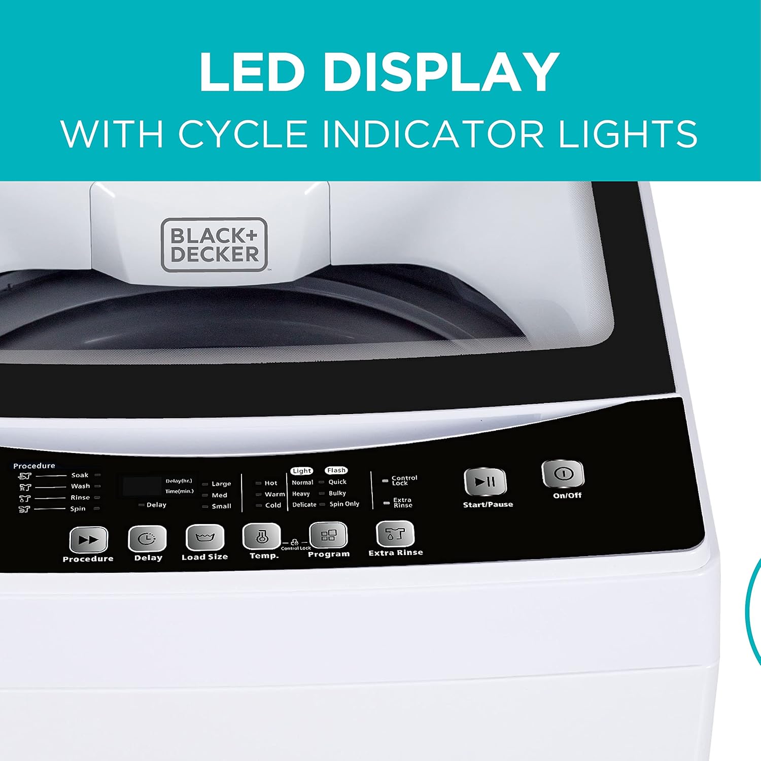 BLACK+DECKER Portable Washer, Top-Load with Stainless Steel Tub