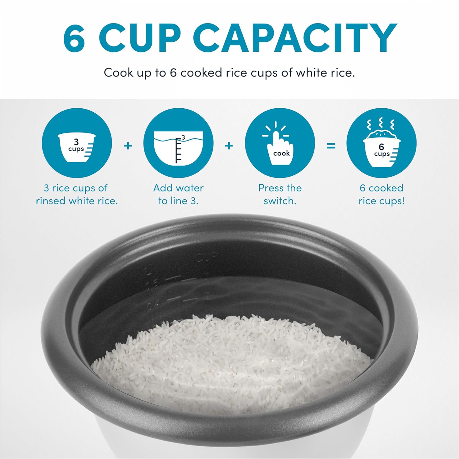 Aroma Housewares ARC-743-1NGR 6-Cup (Cooked) (3-Cup UNCOOKED) Pot Style Rice Cooker and Food Steamer,Red Red Steamer