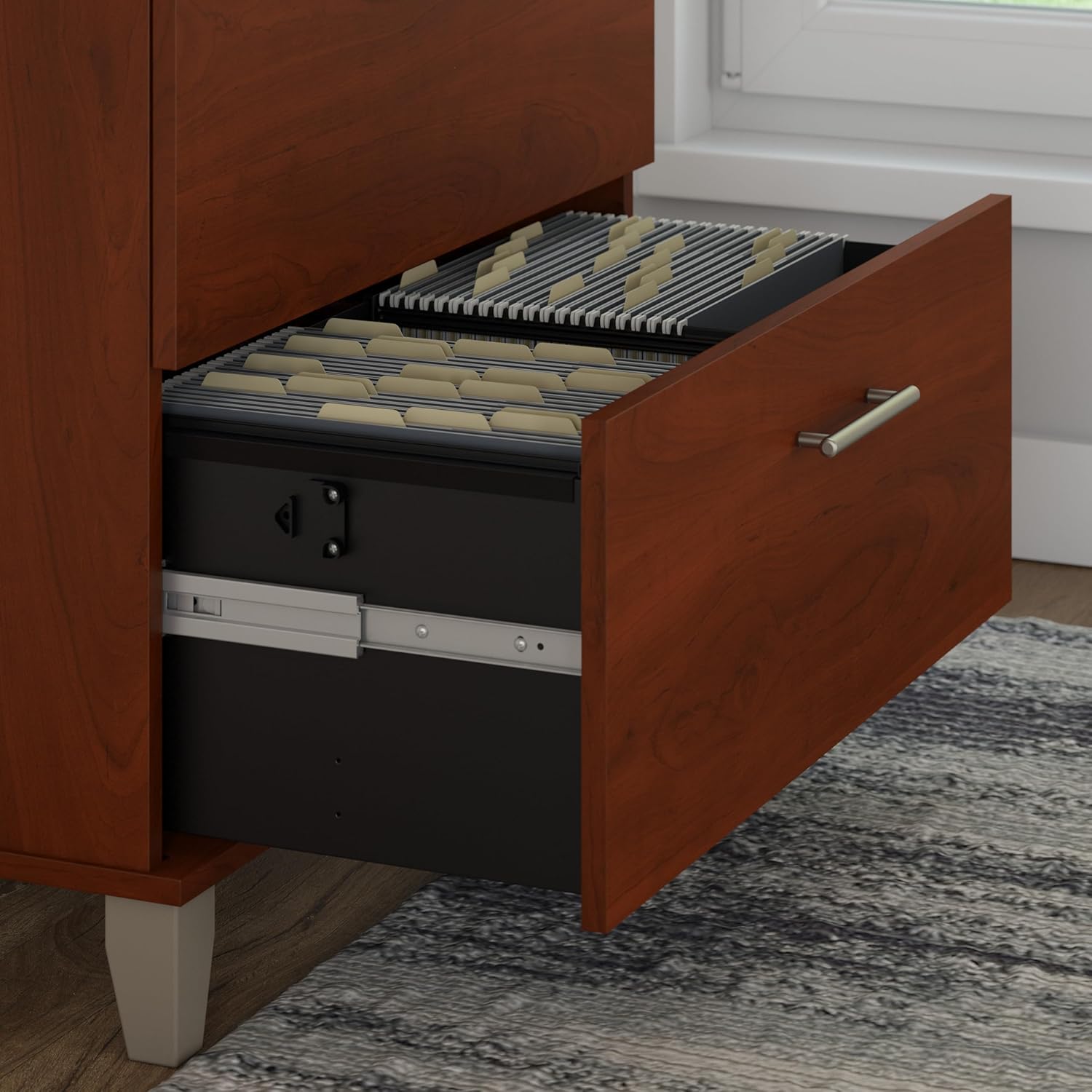 Bush Furniture 2 Drawer Lateral File Cabinet, Letter and Legal-Size Document Storage, Somerset Collection