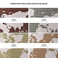 ECO PRODUCTS Compostable Disposable Insulated World Art 8oz Coffee Cups, Case of 800, Renewable Double-wall Hot Paper Cup, Plant Based PLA Lining, No Sleeves Needed, Color Coded 8oz 800