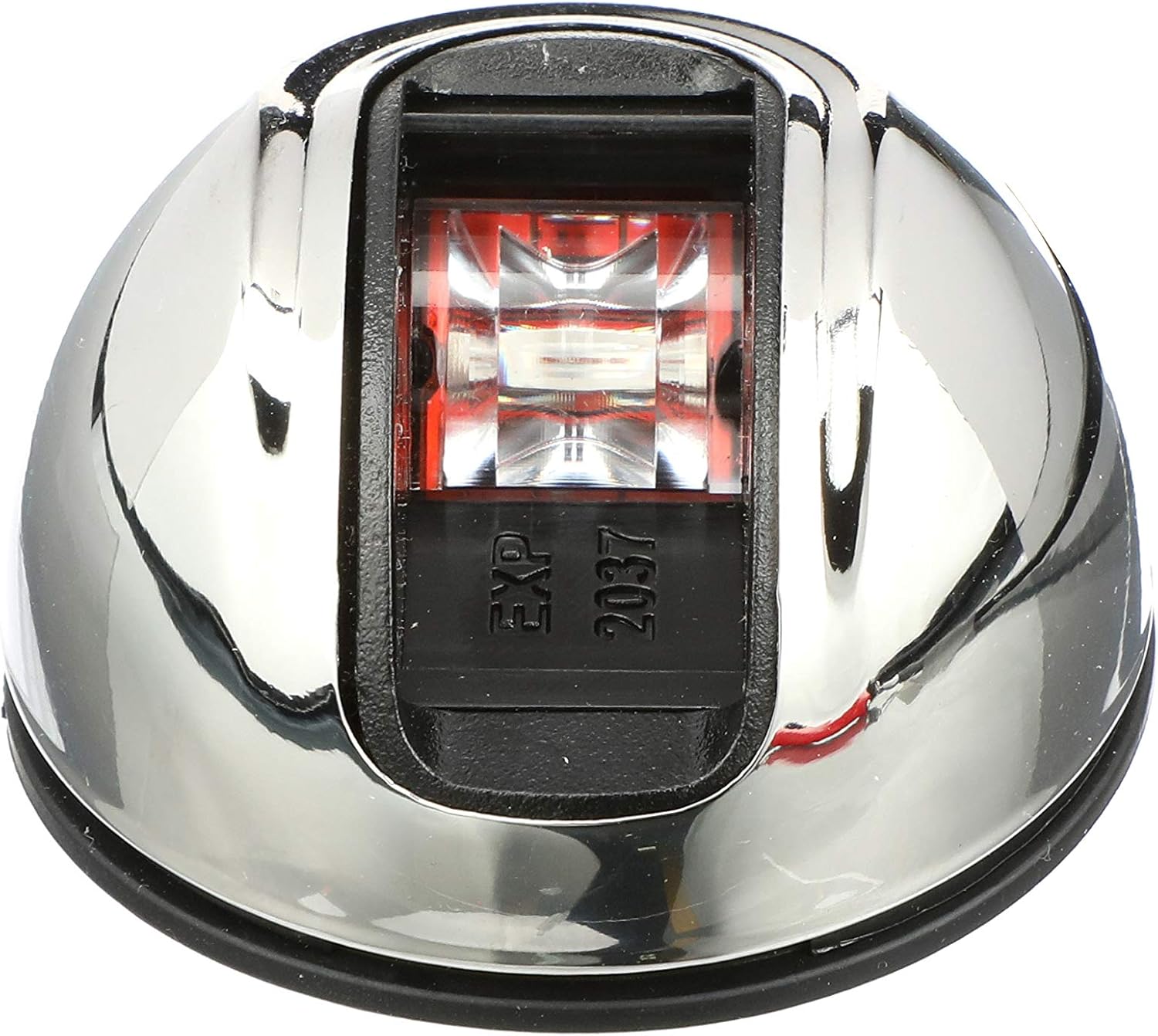 Attwood LightArmor Vertical Surface Mount Navigation Light - Oval - Port (Red) - Stainless Steel - 2NM