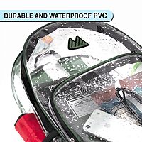 Summit Ridge Waterproof Clear Backpack with Water Bottle Holder - Stadium Approved Heavy-Duty Clear Backpack