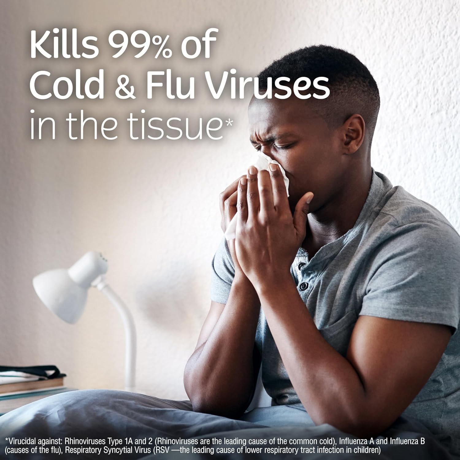 Kleenex Anti-Viral Facial Tissues, Classroom or Office Tissue, 4 Cube Boxes, 55 Tissues per Box