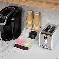 MIND READER 7-Compartment Countertop Condiment Organizer