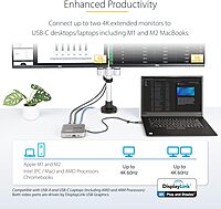 StarTech.com USB C Docking Station, Dual 4K 60Hz HDMI Hub for MacBook Pro (M1/M2/M3/M4) and Windows, USB-A/USB-C 10Gbps Hub, 100W Power Delivery, GbE, SD, 22in/56cm Cable (102B-USBC-MULTIPORT)