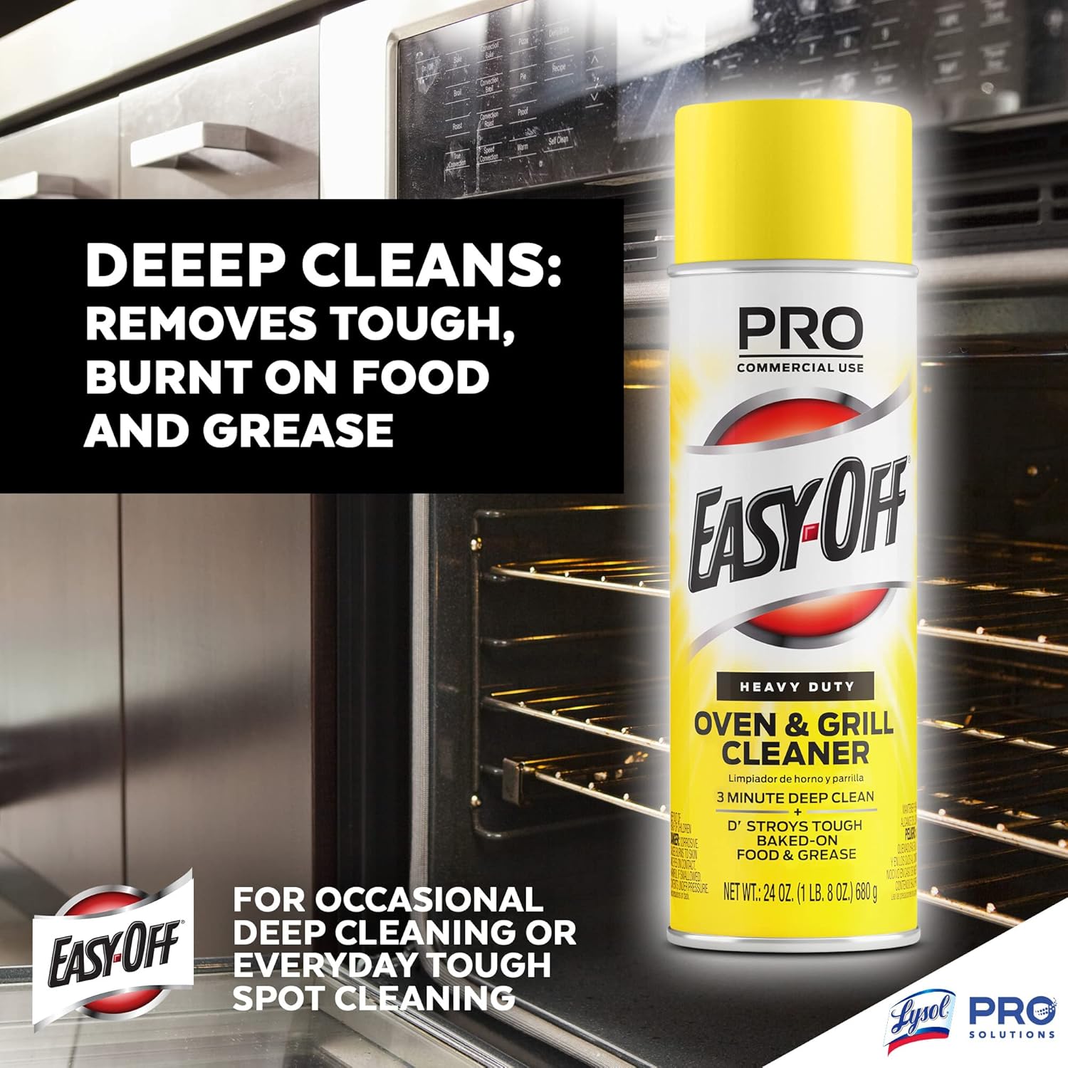 Easy Off Heavy Duty Oven Cleaner Spray, 24oz, Removes Grease 24 Ounce (Pack of 1)