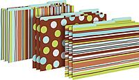 Barker Creek File Folders - Set of 9 Ribbon by The Yard Legal Size Folders, 12pt Stock, Multi-Design Set, 1/3 Cut Tabs