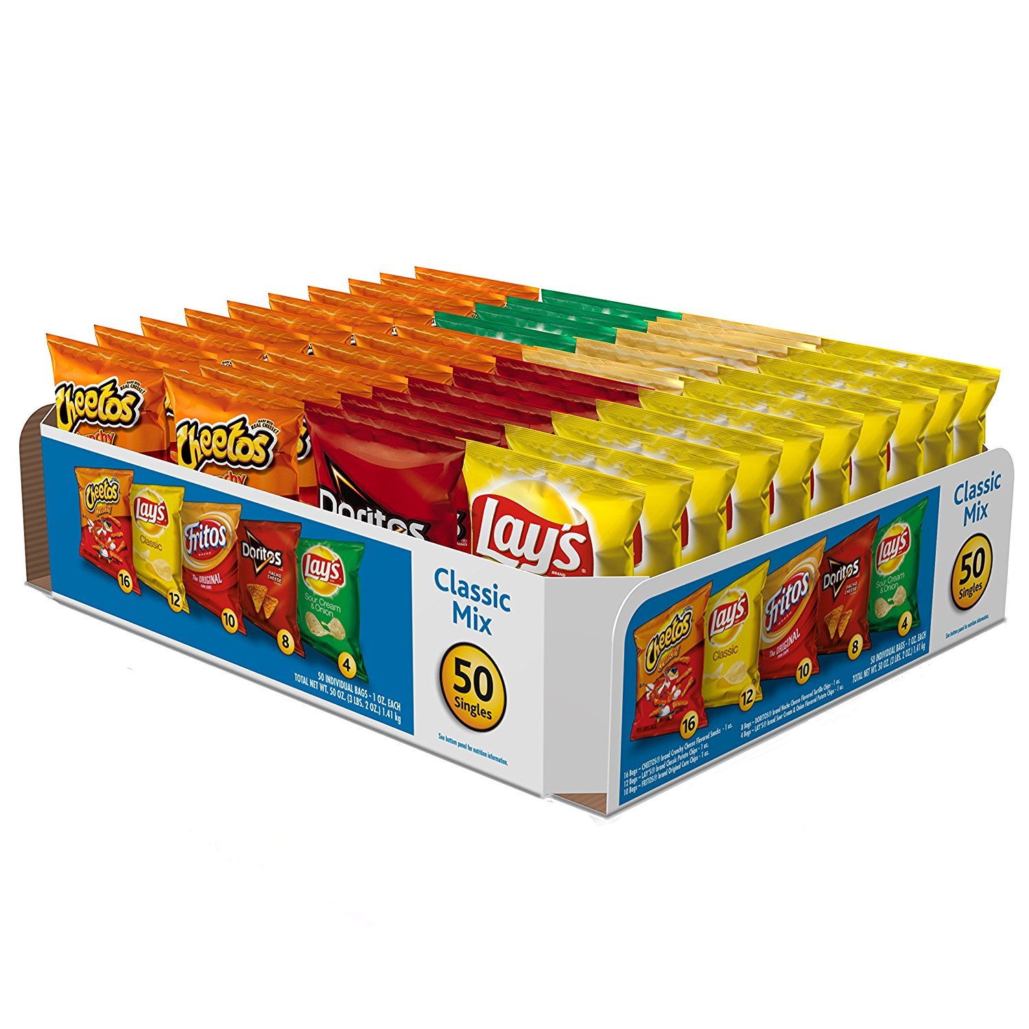 Frito-Lay Classic Variety Pack, 1 Oz, Pack Of 50 Bags