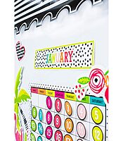 Schoolgirl Style Simply Stylish Tropical 92-Piece Calendar Bulletin Board Set for Classroom