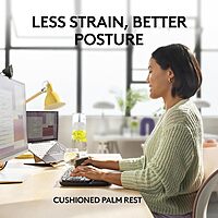 Logitech Wave Keys for Business, Wireless Ergonomic Keyboard with Cushioned Palm Rest, Secure Logi Bolt Technology, Bluetooth, Compatible with Windows/Mac/Chrome/Linux - Graphite One Size