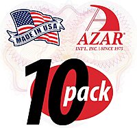 Azar Displays Trifold Wall-Mount Brochure Holders, 7-7/8inH x 4-3/8inW x 1-1/2inD, Clear, Pack Of 10 Holders