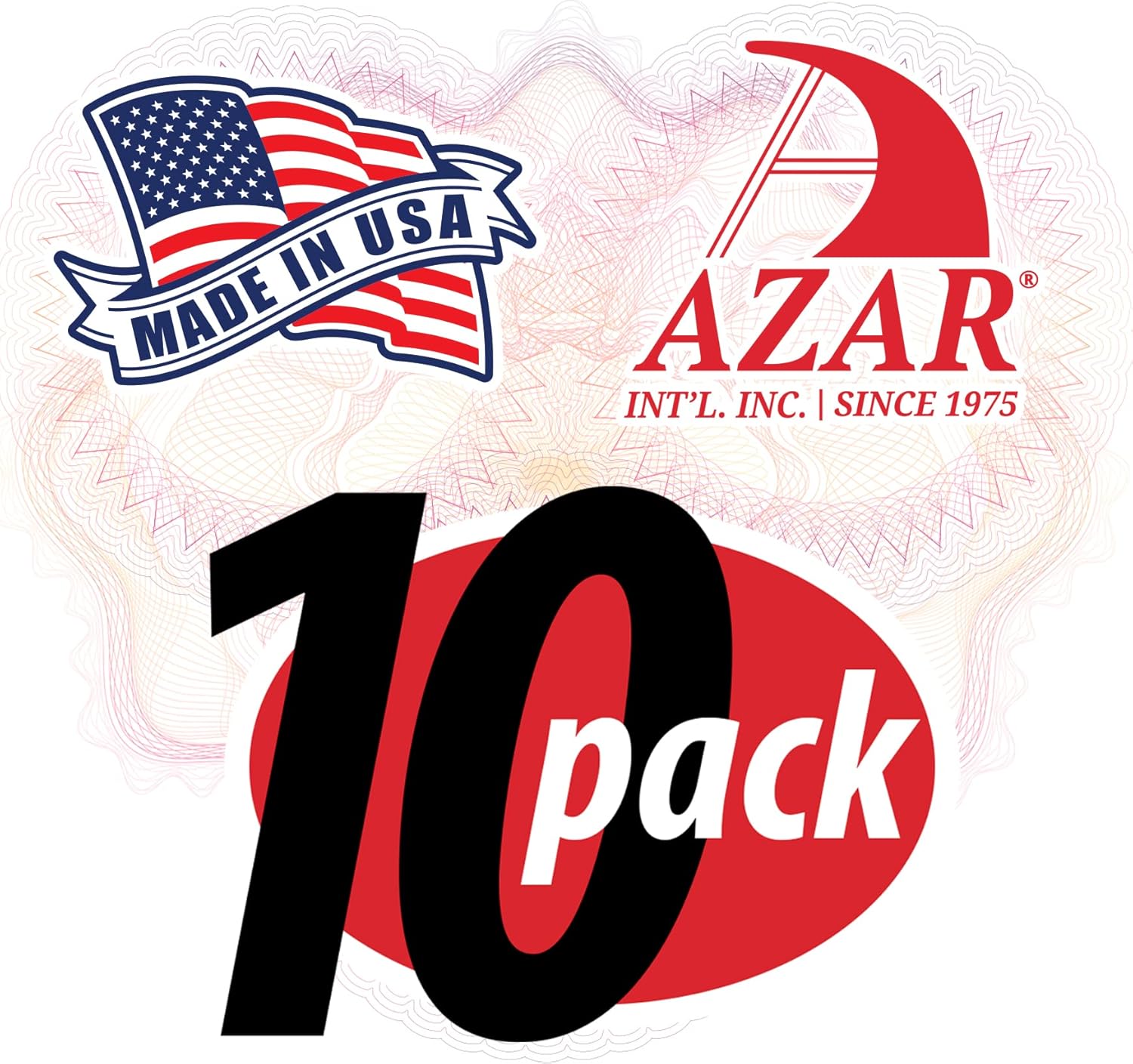 Azar Displays L-Shape Sign Holder with Attached Pockets, Clear Acrylic Countertop Display