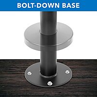 Mount-It! Point-of-Sale Register Stand for Checkout Stations and Screens with VESA Patterns | Height Adjustable Pole with Bolt-Down Base, VESA 75, 100 Compatible 20-32.3 Inches