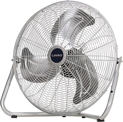 Lasko 20" Silver High Velocity Wall Mount Fan with Pivoting Head - 3 Speeds, Ideal Wall Mount Fan or Floor Fan for Home