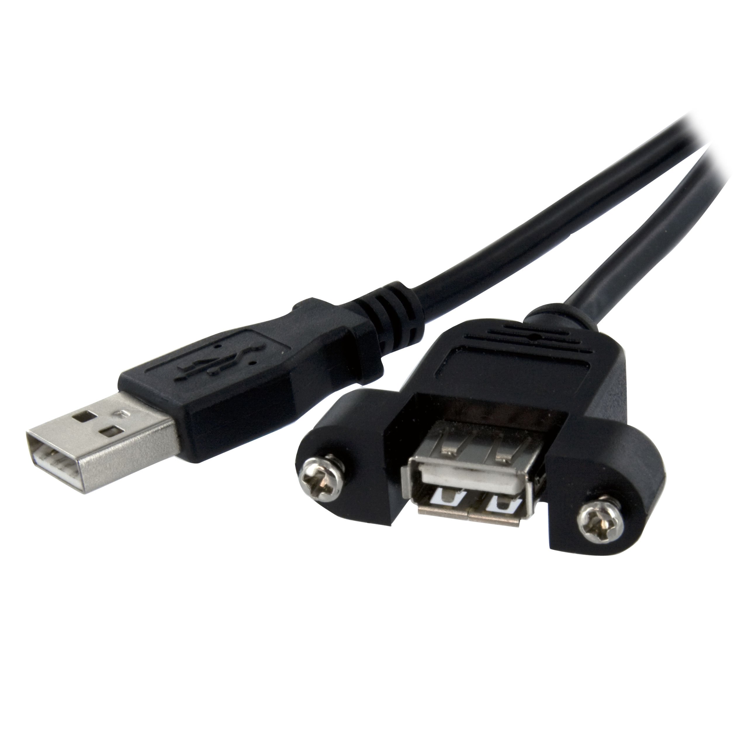StarTech.com Panel Mount USB-A Extension Cable A to A (Male to Female)