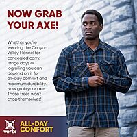 VERTX Canyon Valley Mens Tactical Flannel Shirt Long Sleeve