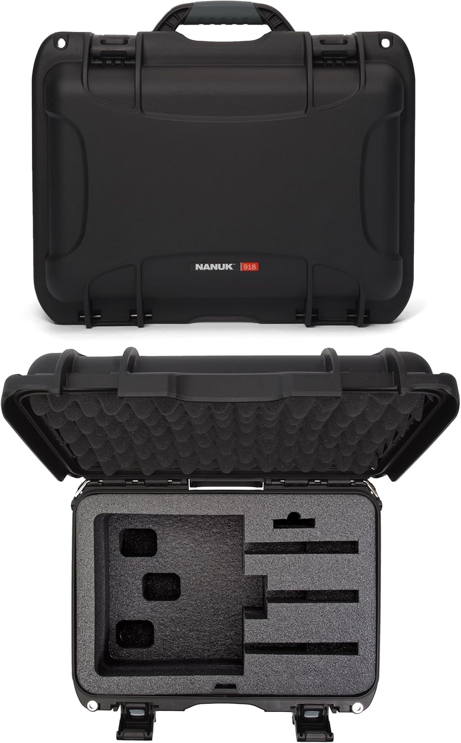 Nanuk 918 Waterproof Hard Gun Case for Revlovers with Custom 3UP Foam Insert Black