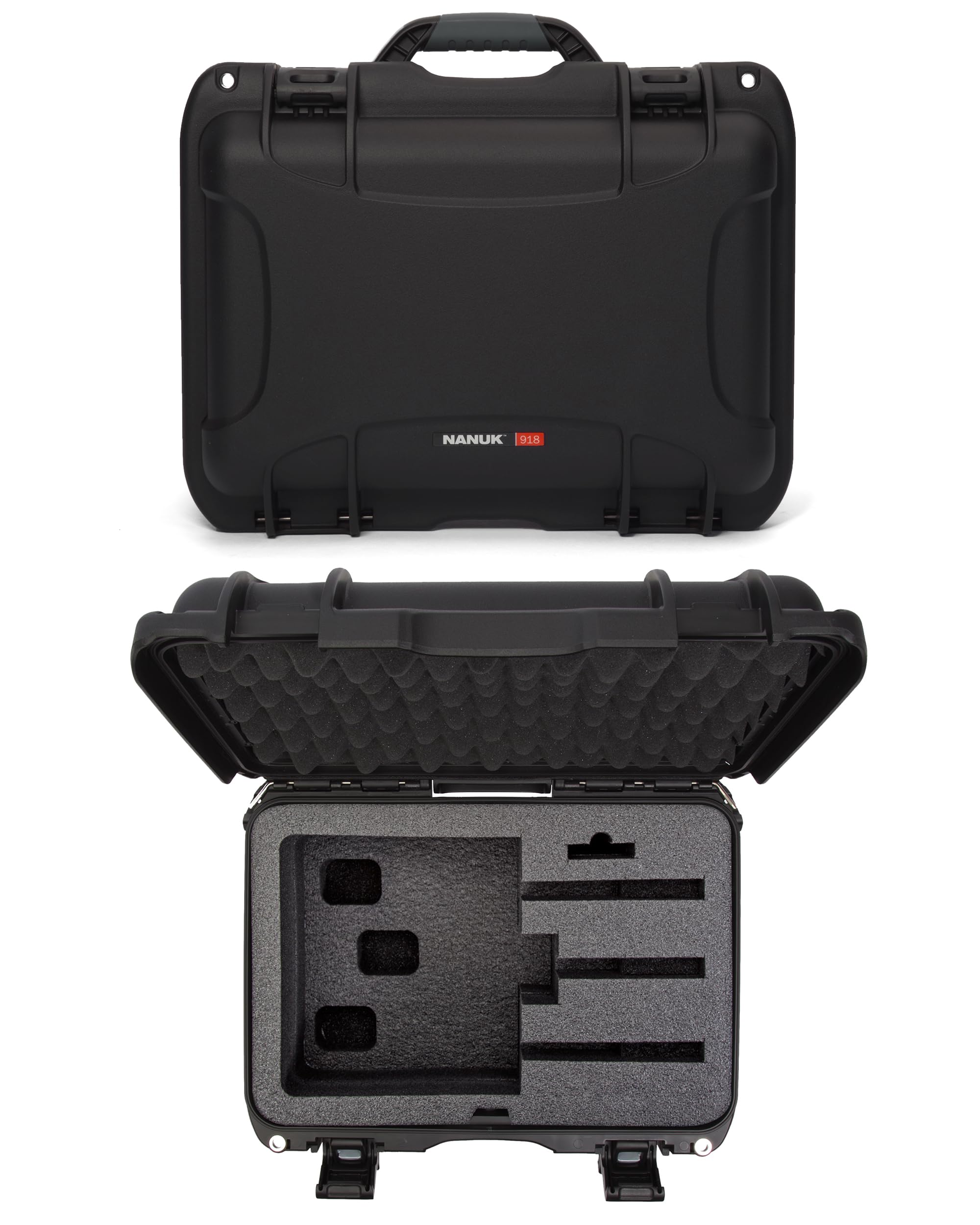 Nanuk 918 Waterproof Hard Gun Case for Revlovers with Custom 3UP Foam Insert Black