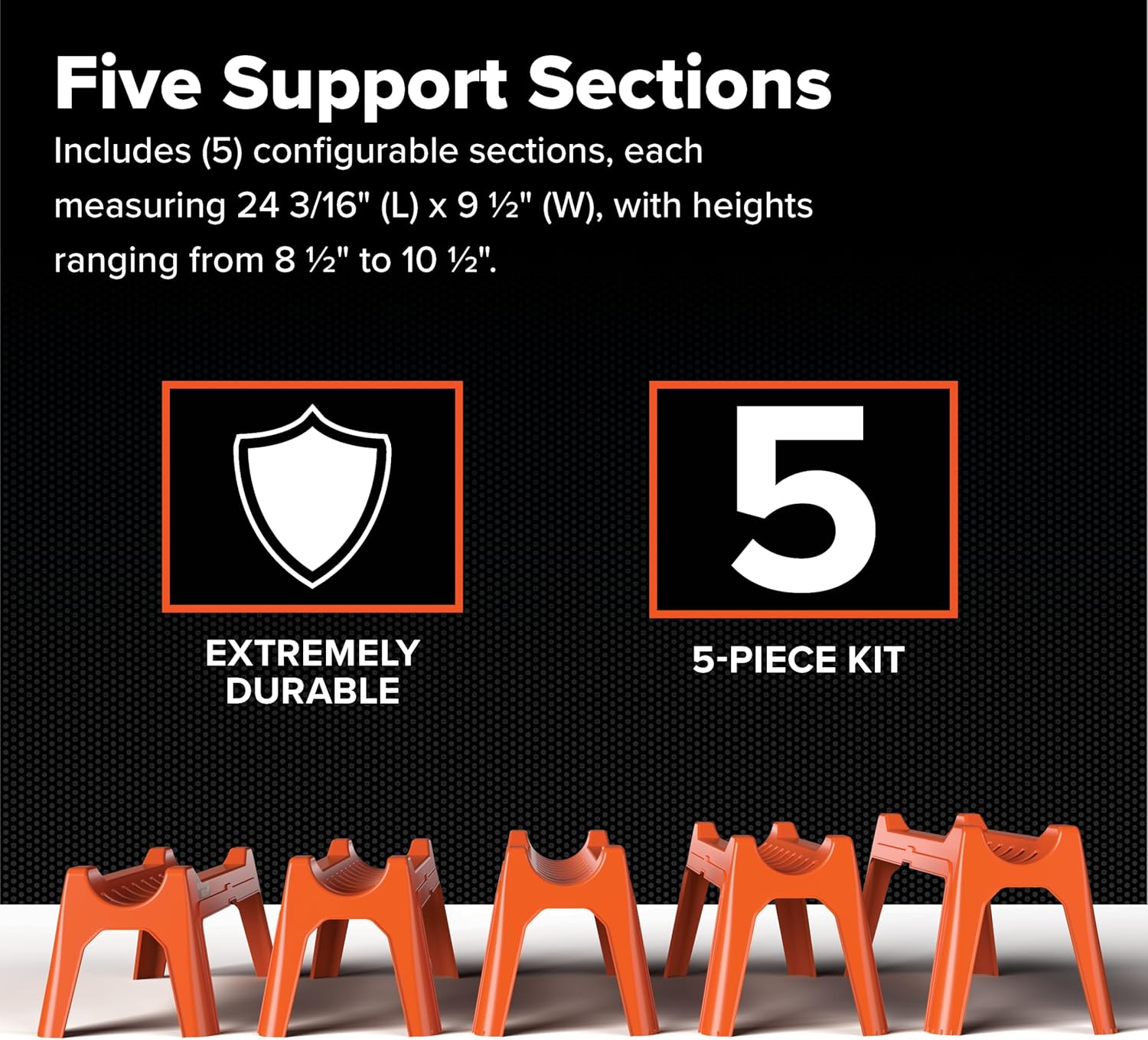 Camco Rhino RV Sewer Hose Support Kit - Extends Over Uneven Terrain for Easy Drainage