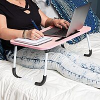 Mind Reader Lap Desk Laptop Stand Bed Tray Folding Legs Portable MDF