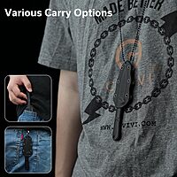 CIVIVI Mini Elementum Fixed Blade Knife with Kydex Sheath and Chain