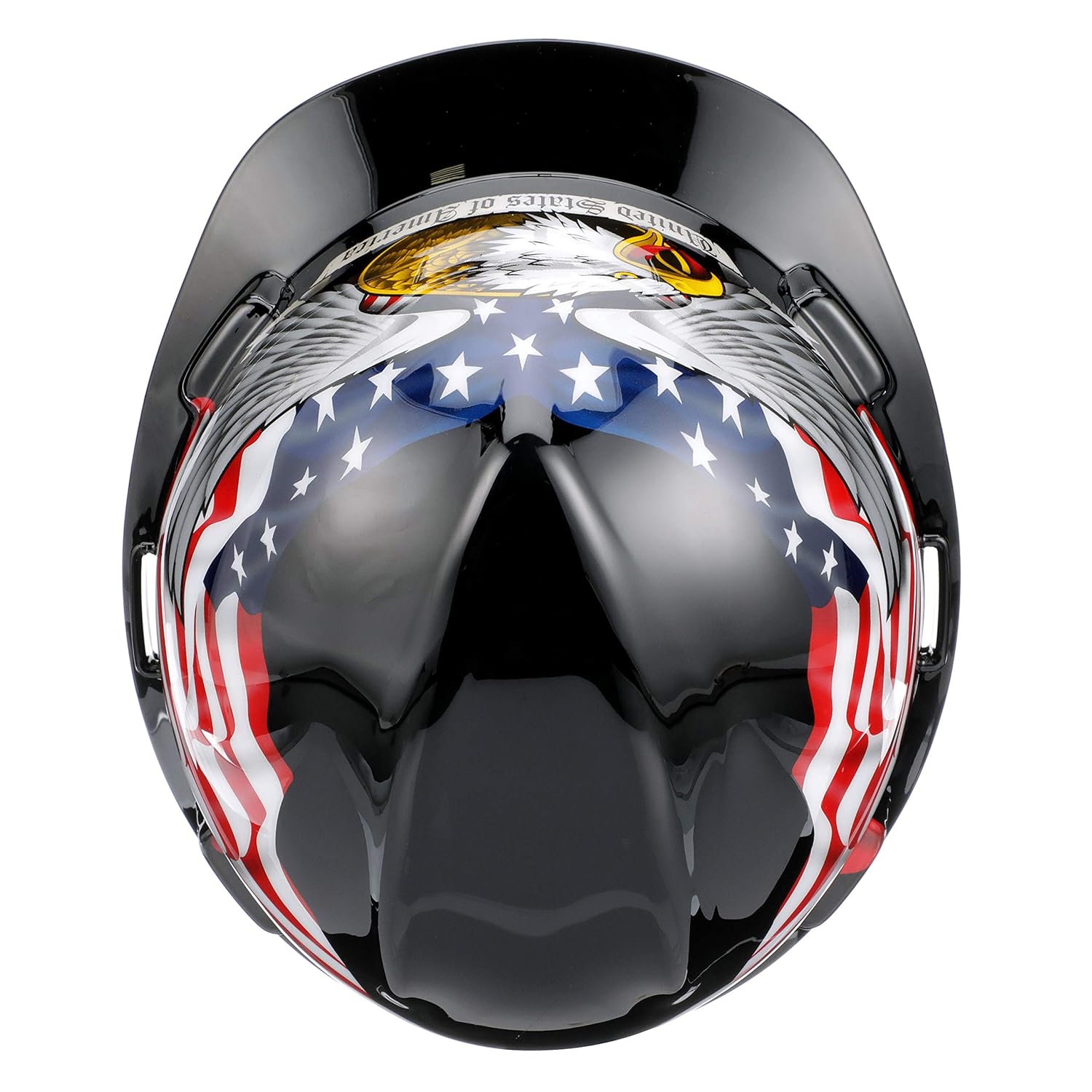 MSA 10079479 V-Gard Slotted Hard Hat, Americaln Eagle,, Capacity, Volume, Polyethylene, Standard, black/Red/White/Blue