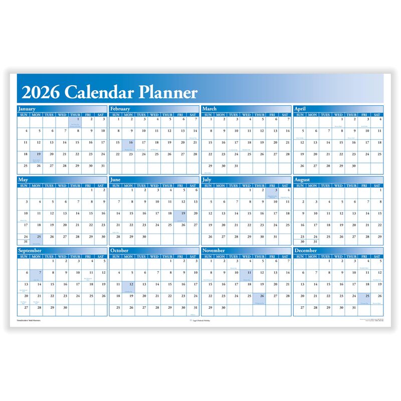 ComplyRight 2-Sided Laminated Dry-Erase Wall Calendar Planner (36 x 24)