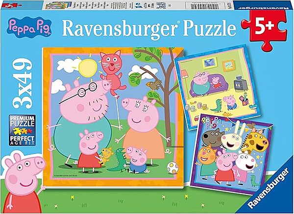 Peppa Pig 49 Piece Jigsaw Puzzle 3 Pack
