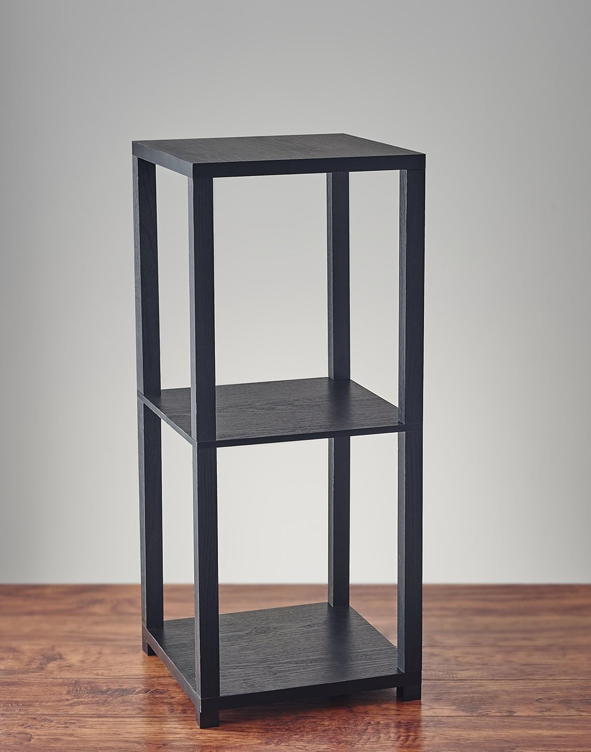 Adesso Lawrence Pedestal Table, Square, 27-3/4inH x 11-1/2inW x 11-1/2inD, Black