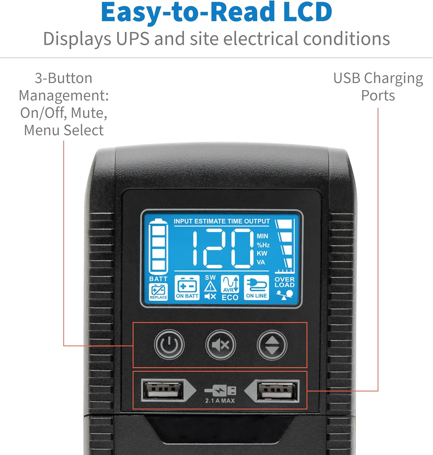Tripp Lite ECO Series UPS Battery Backup Surge Protector