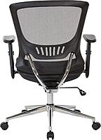Office Star Mesh Seat and Back Office Task Chair with Lumbar Support and Height Adjustable Arms