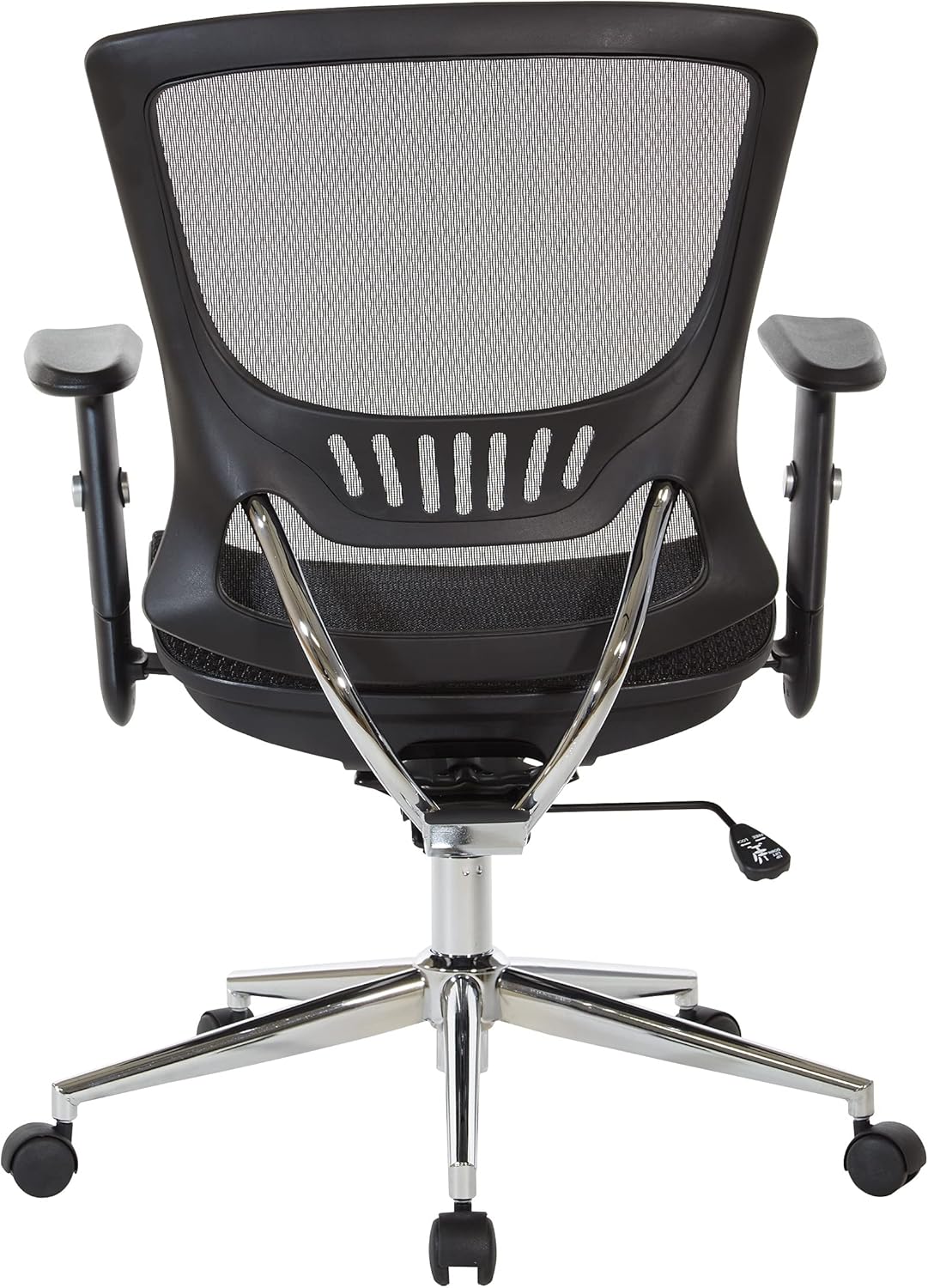 Office Star Mesh Seat and Back Office Task Chair with Lumbar Support and Height Adjustable Arms