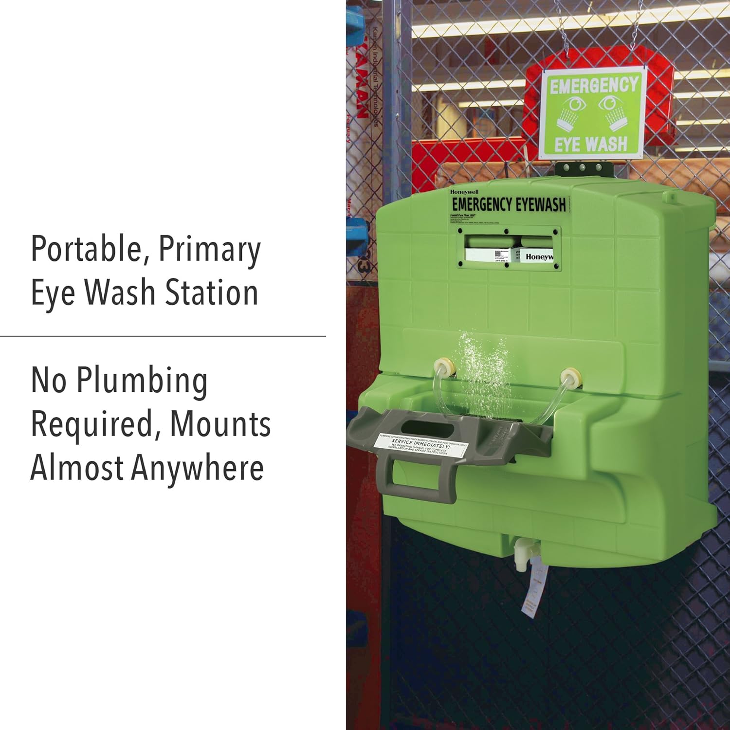 Honeywell Fendall Pure Flow 1000 Eyewash Station, 7 Gallon Capacity, 15 Minutes Wash Time