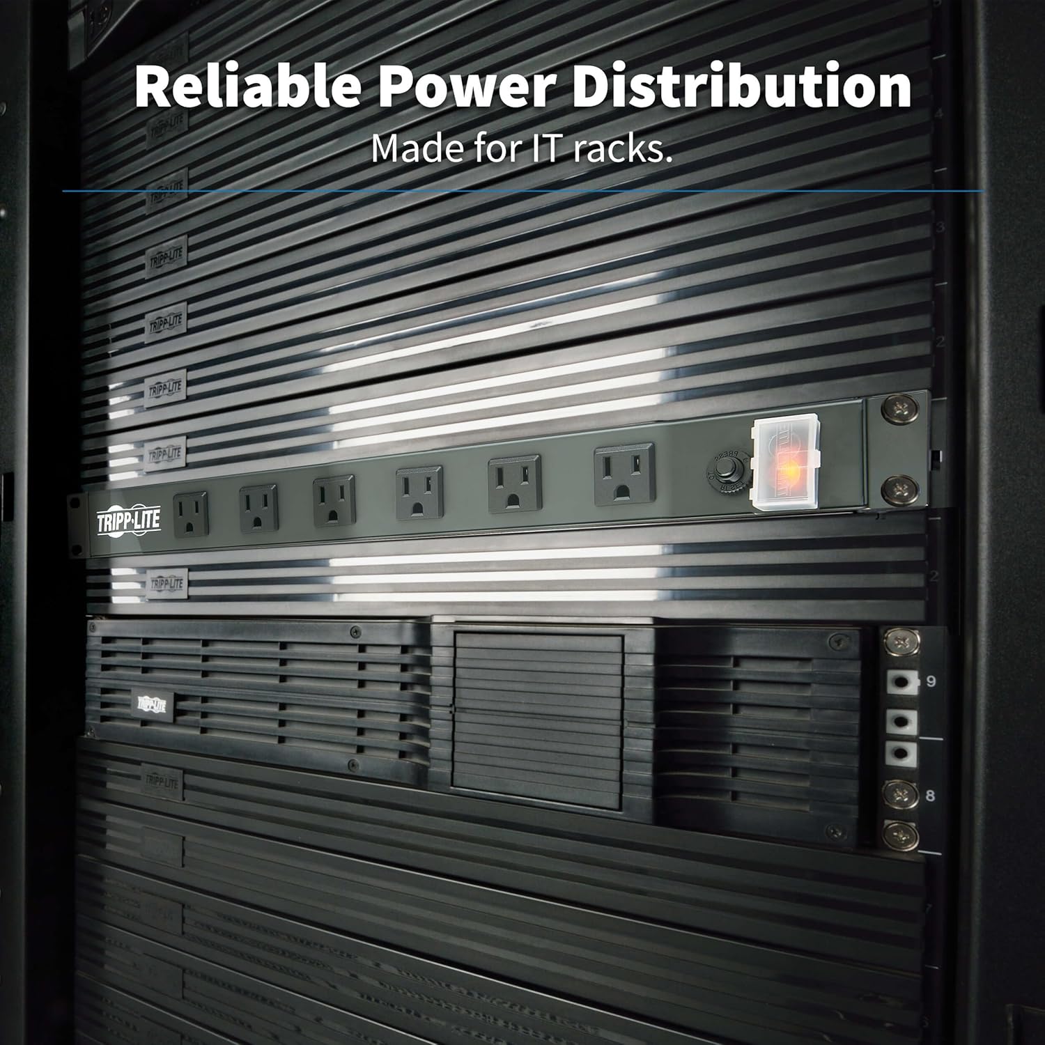 Tripp Lite 1U Rackmount Power Strip PDU, 15A 120V, 15ft Cord