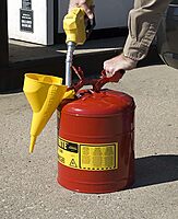 Justrite 11202Y Polyethylene Funnel for Use with The Type I Metal Safety Can. Easy-to-Fill, Easy-to-Pour